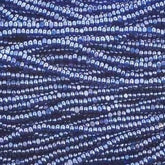 13/0 Charlotte Cut Preciosa (Czech) Bead Transparent Medium Blue Luster Strung